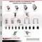 Service Caster 3 Inch 316SS Thermoplastic Rubber Swivel 7/8 Inch Stem Caster Set Lock Brake SCC-SS316TTLEX20S314-TPRB-78-4 - alternate 5
